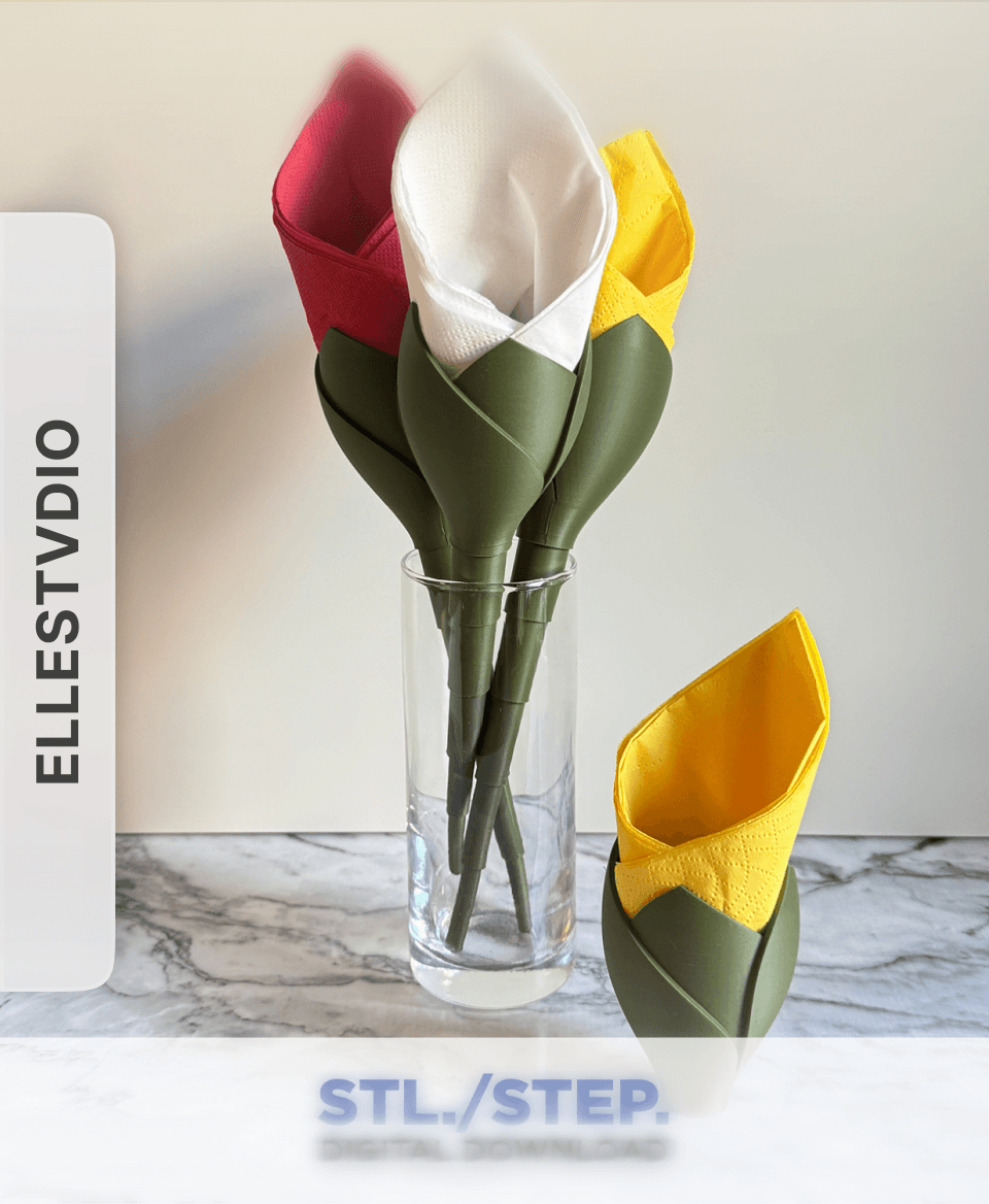 Tulip: Napkin Holder by elleSTVDIO 3d model