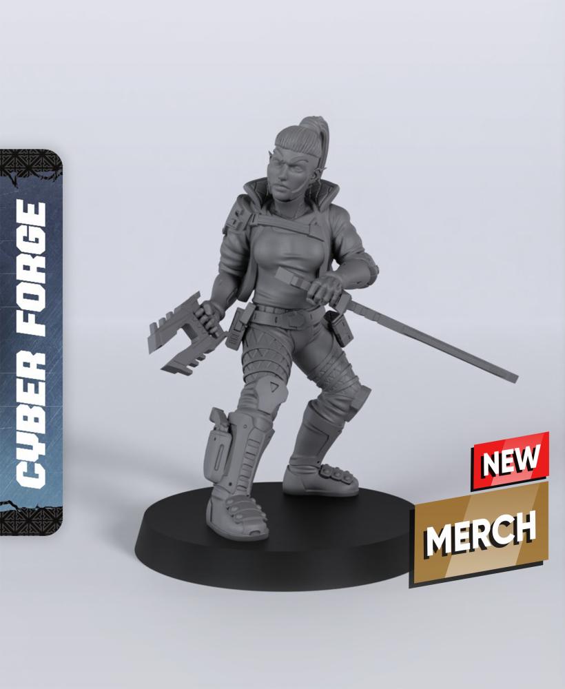 Guizel Red - With Free Cyberpunk Warhammer - 40k Sci-Fi Gift Ideas for RPG and Wargamers 3d model