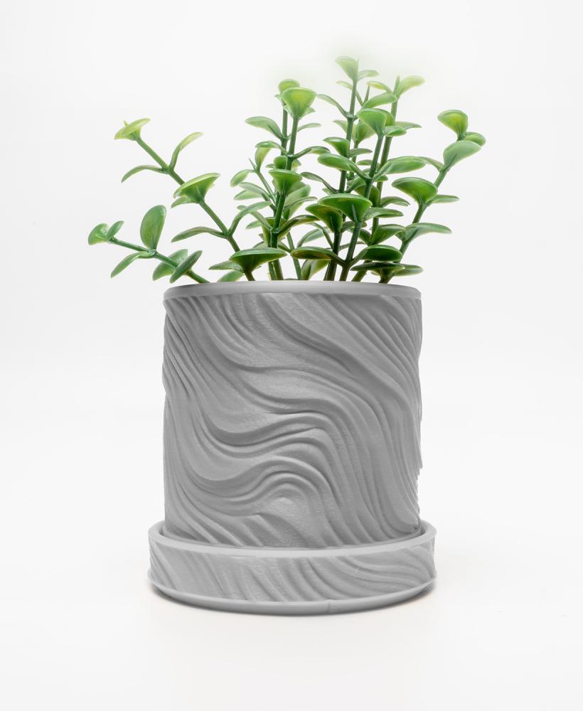 Organic Swirl Planter Round 3d model