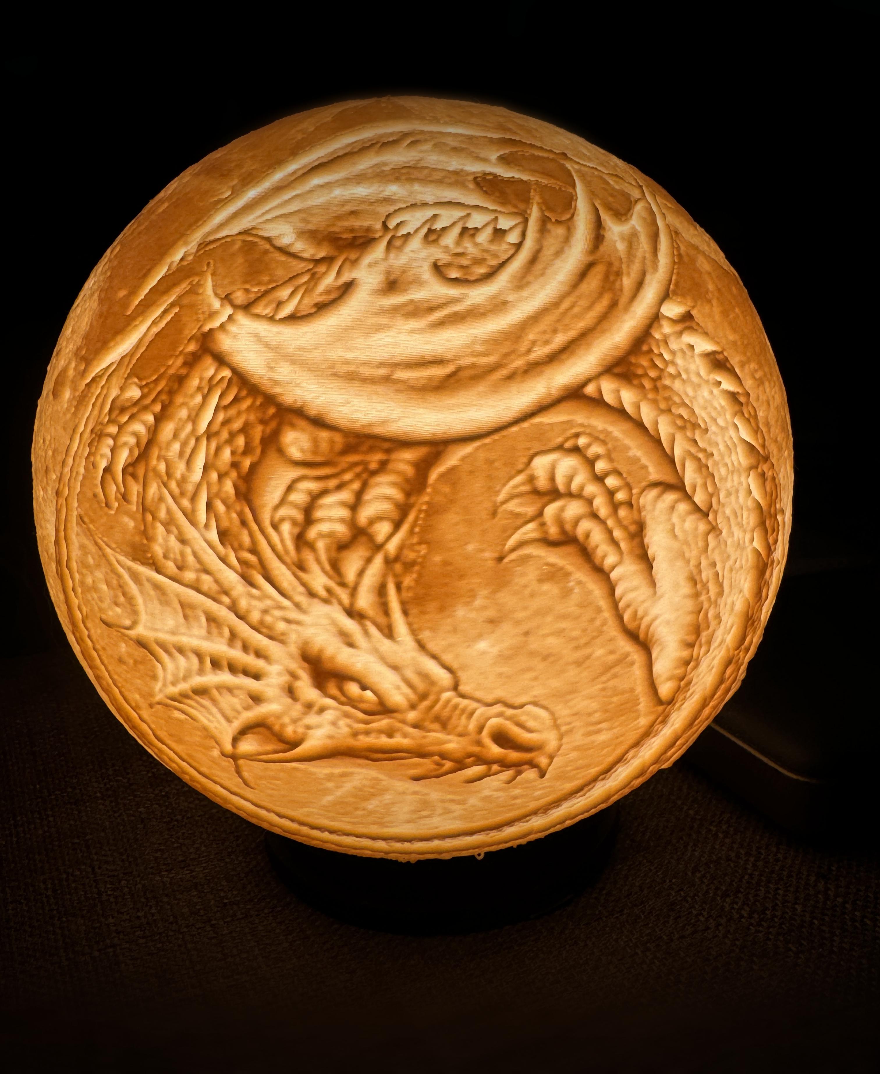 Moon Dragon Lamp 3d model