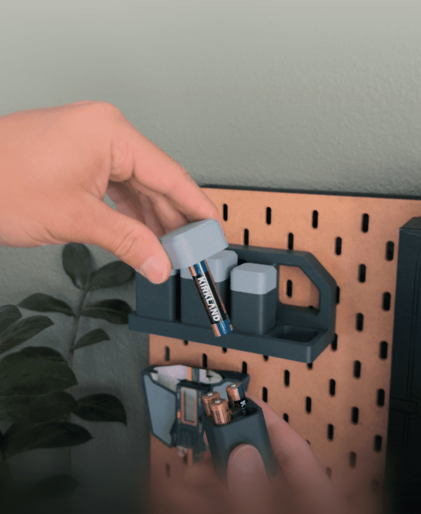 Ikea Skadis - AA & AAA Battery Organizer 3d model