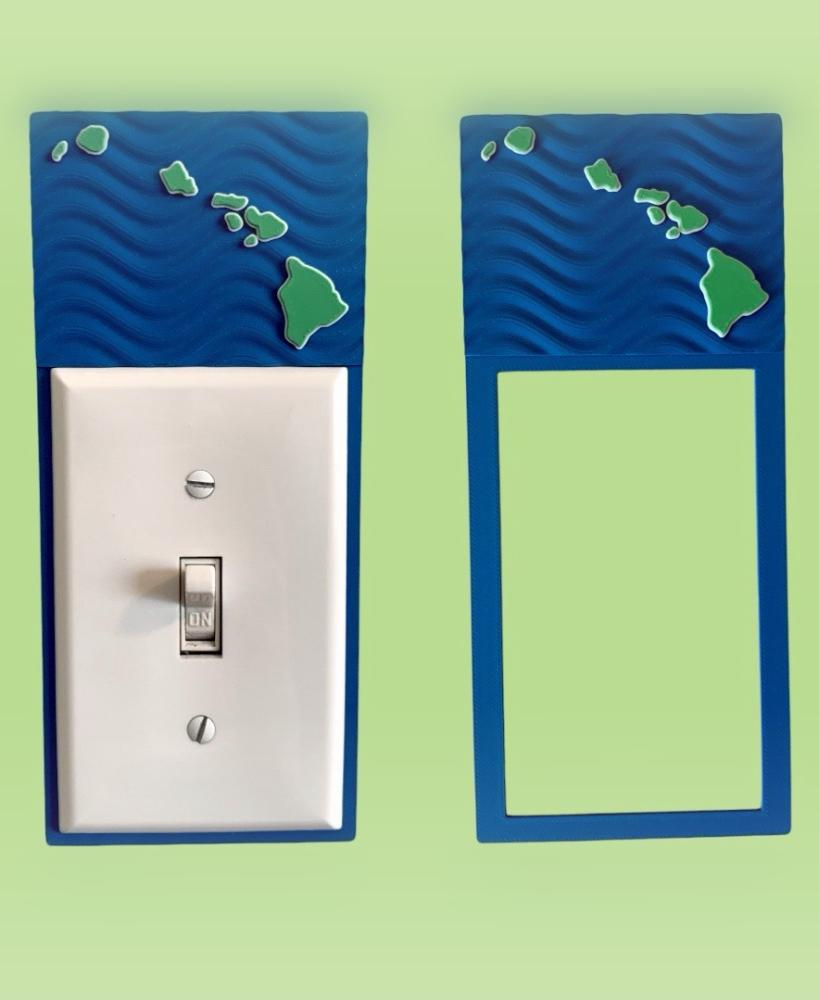 Hawaii Light Switch Backer 3d model