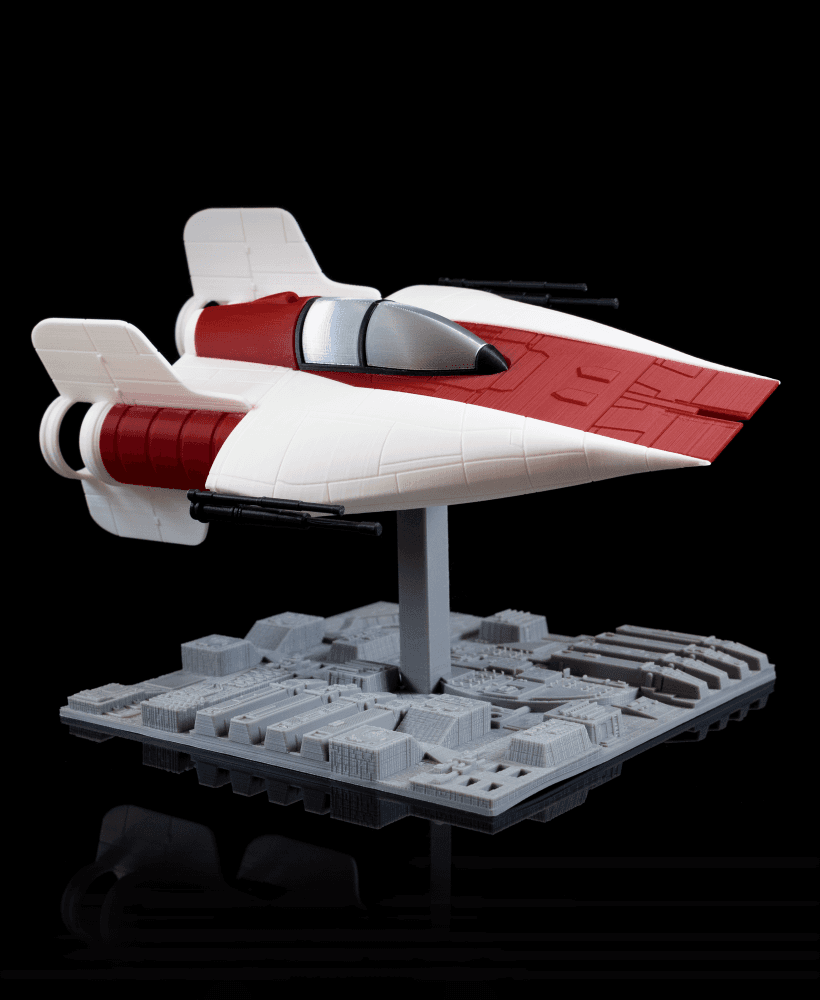 A-Wing and The Death Star - Star Wars (No Supports, No AMS) 3d model