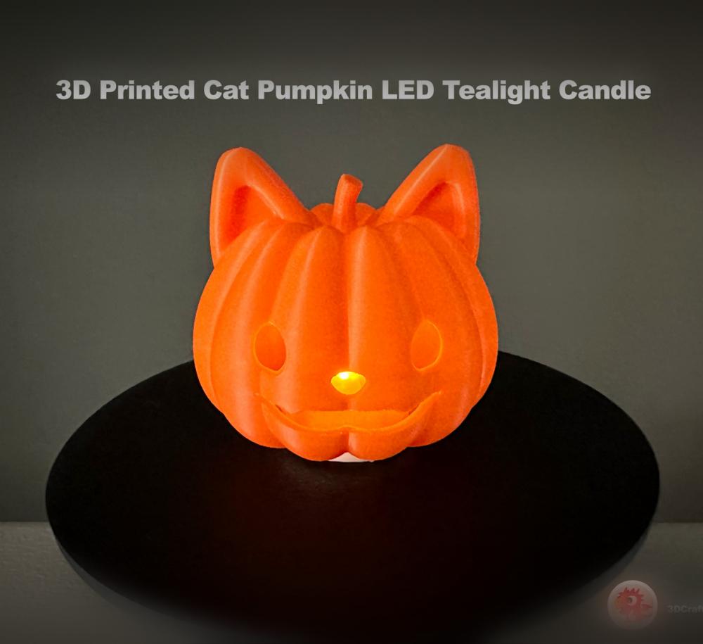 Pumpkin Cat Halloween decor night light 3d model