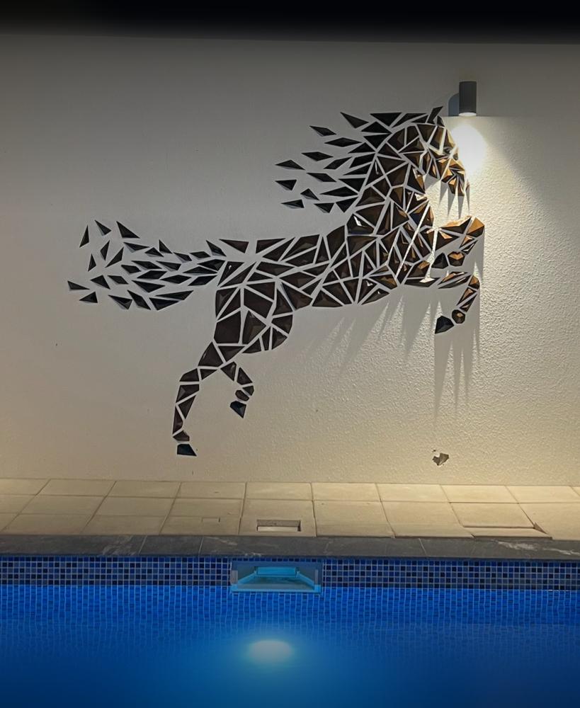 Geometric Horse wall art 3d model