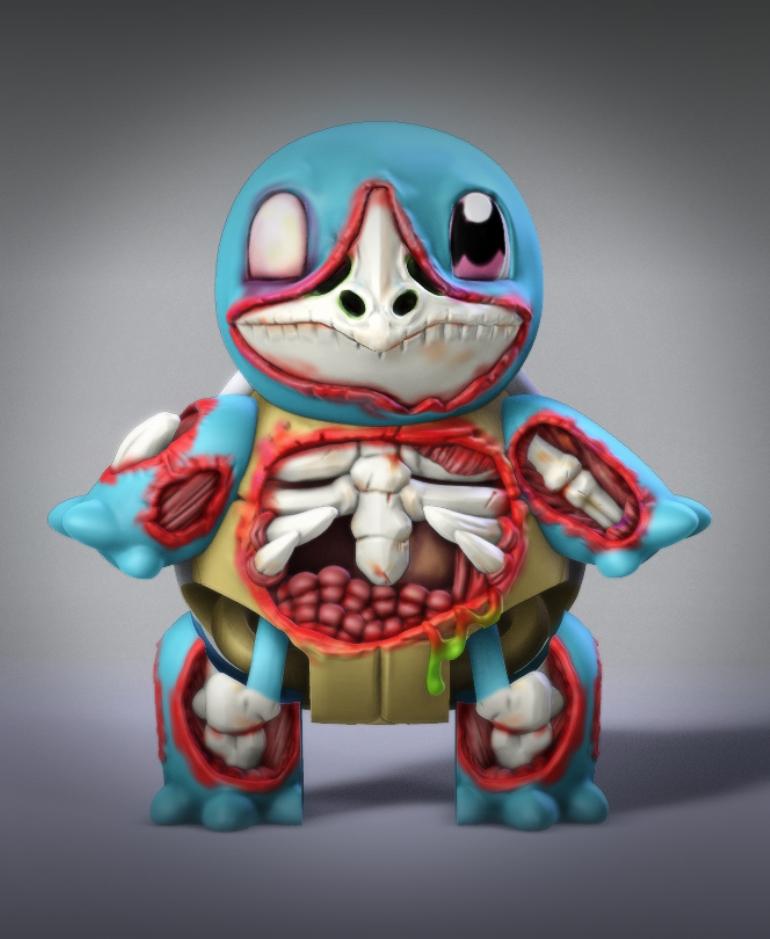 Zombie Squirtle 3d model