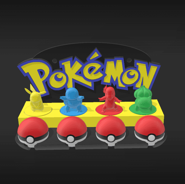 pokeball keychain holder 3d model