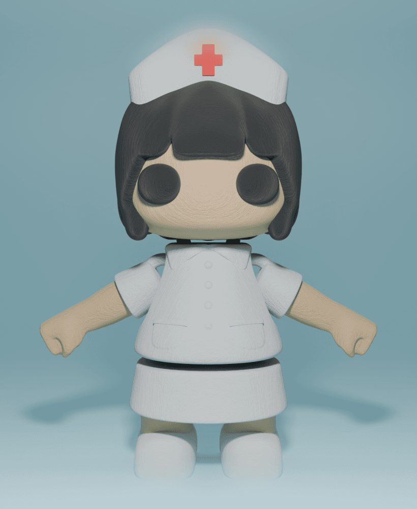 3D Printable Flexi Nurse 3d model