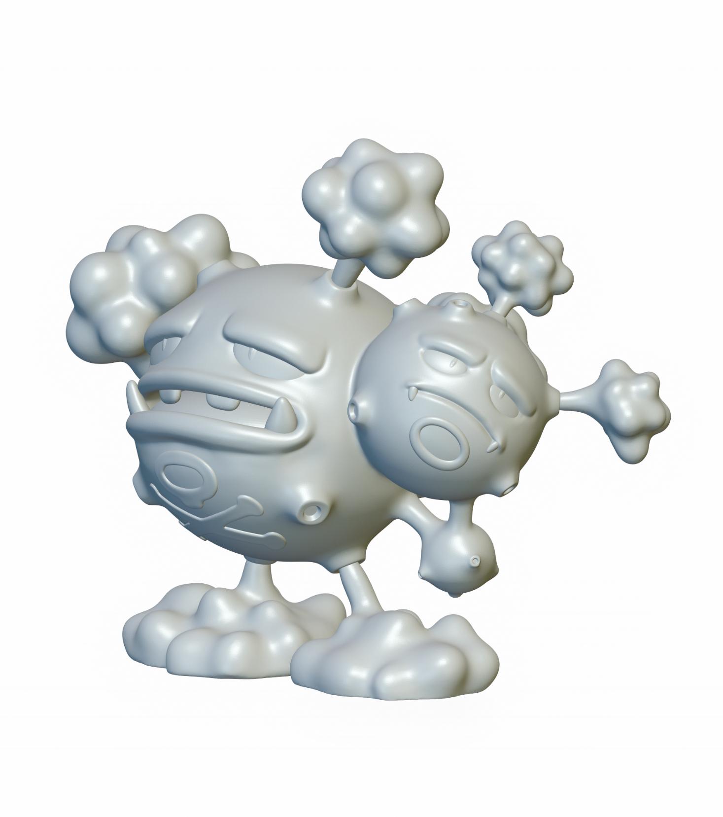 Pokemon Weezing #110 - Optimized for 3D Printing 3d model