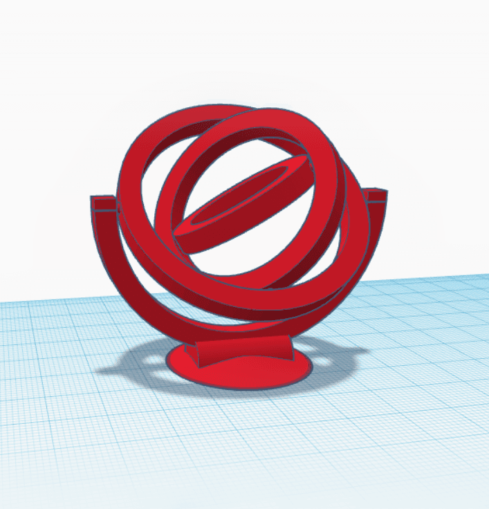 Gyroscope Desk Art 3d model