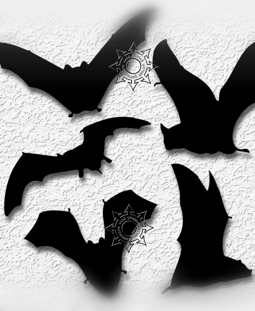 bat pack wall art halloween decor 3d model