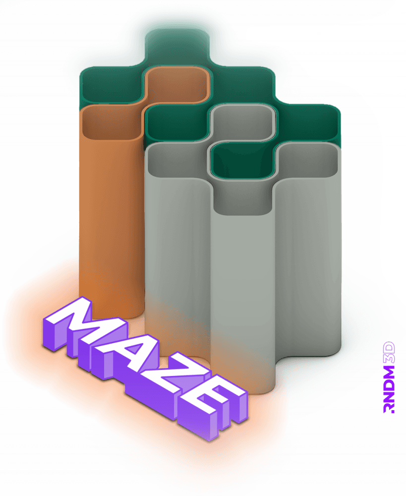 Maze Vase - Modular Organizer System *by RNDM3D* 3d model