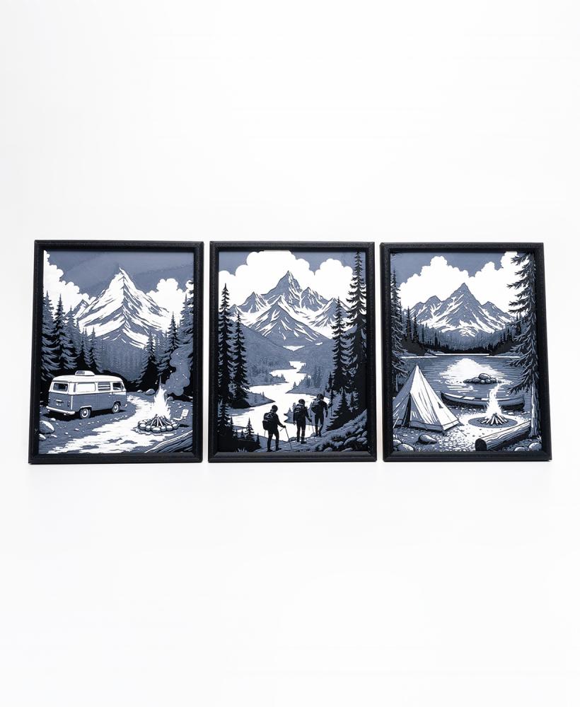 Mountain Adventure Wall Art 3d model