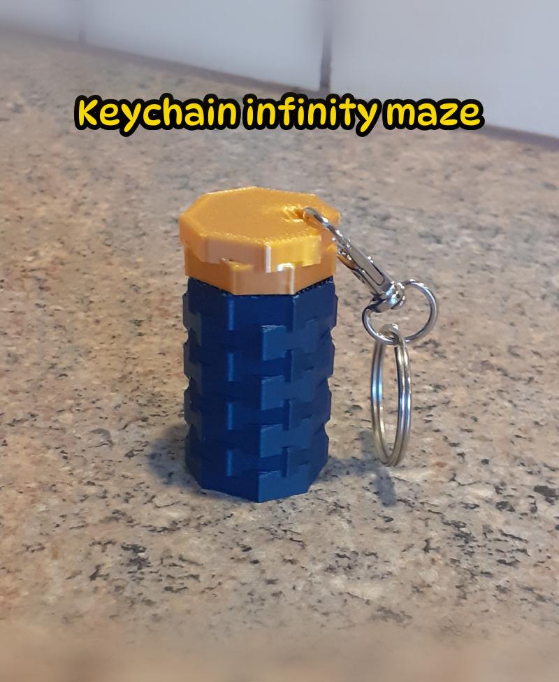 Keychain Infinity maze fidget toy 3d model