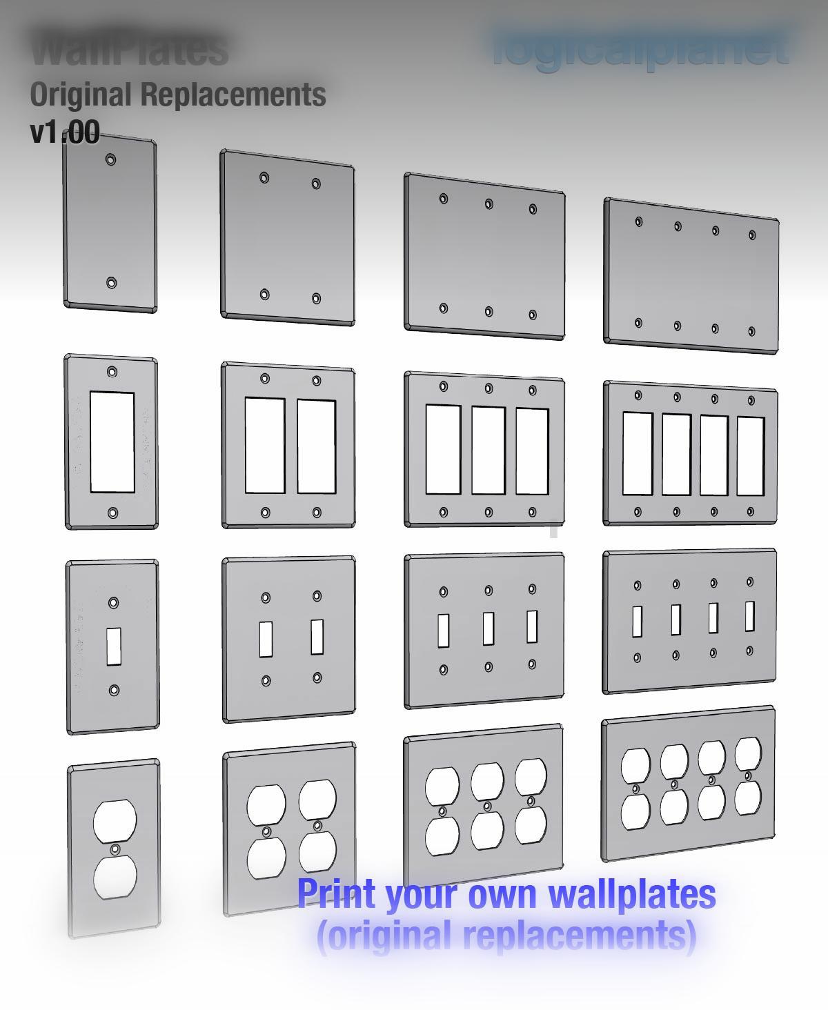 WallPlate replacements 3d model