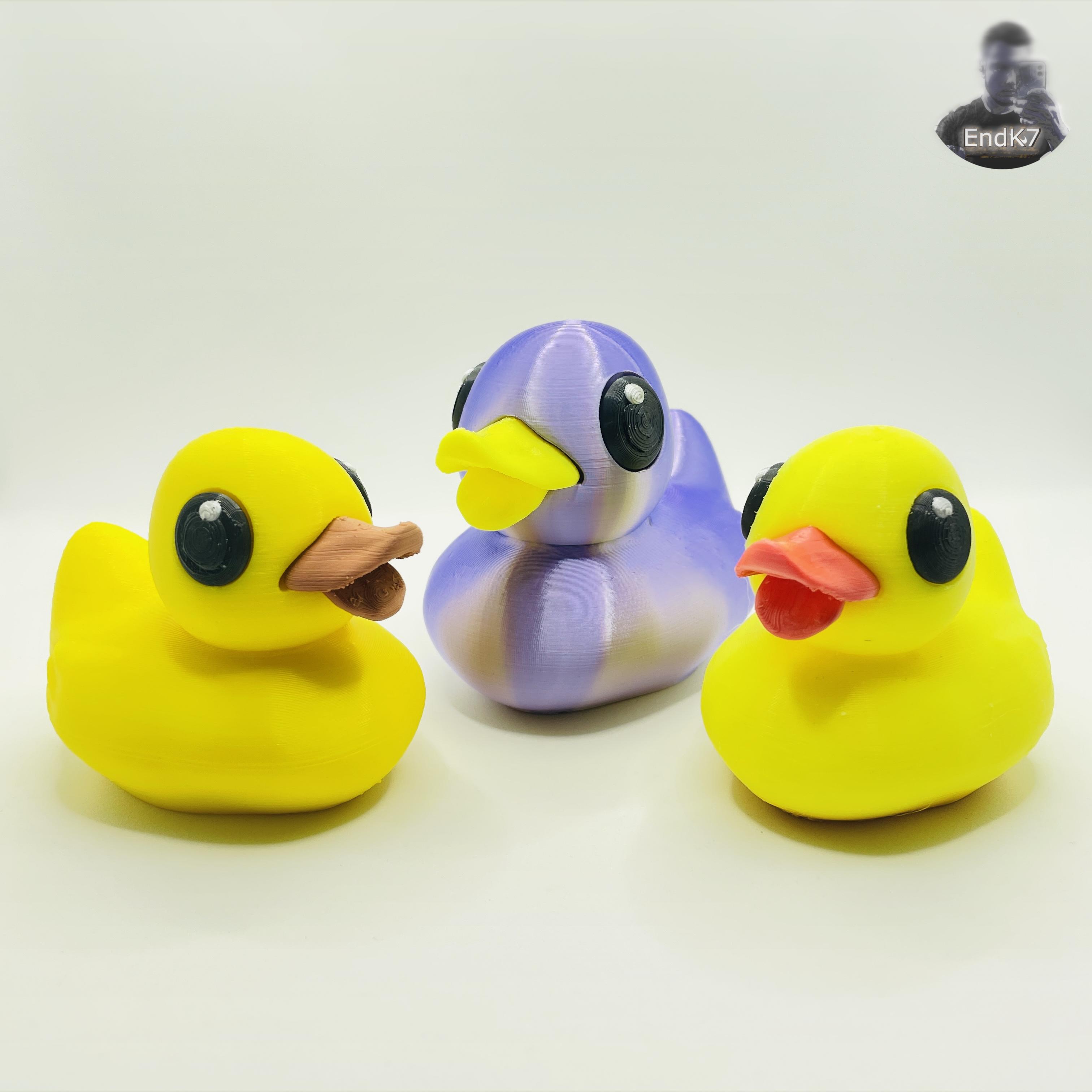 Rubber Duck  - Bottle Opener & Figurine  - movable beak - separated Parts 3d model