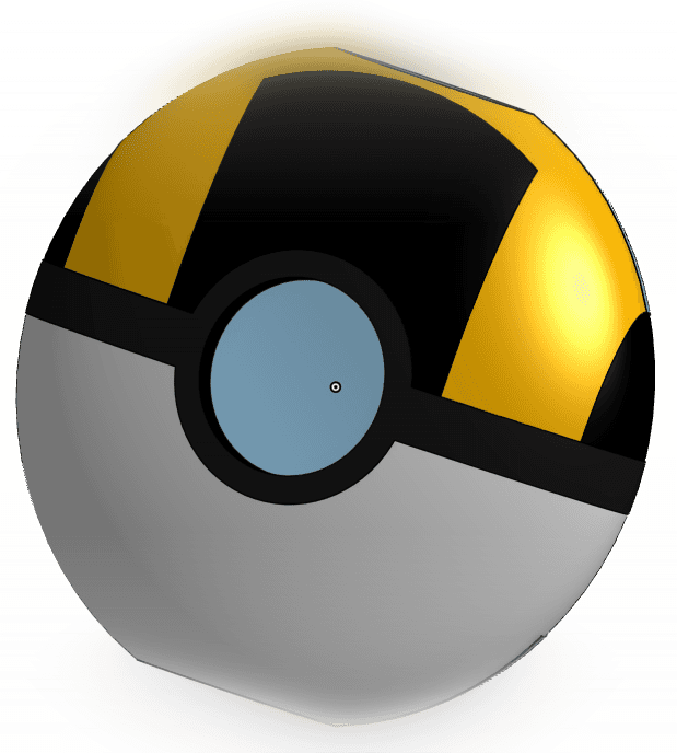 Ultra Ball Pokeball / Pokémon Go Plus + Protective Case 3d model