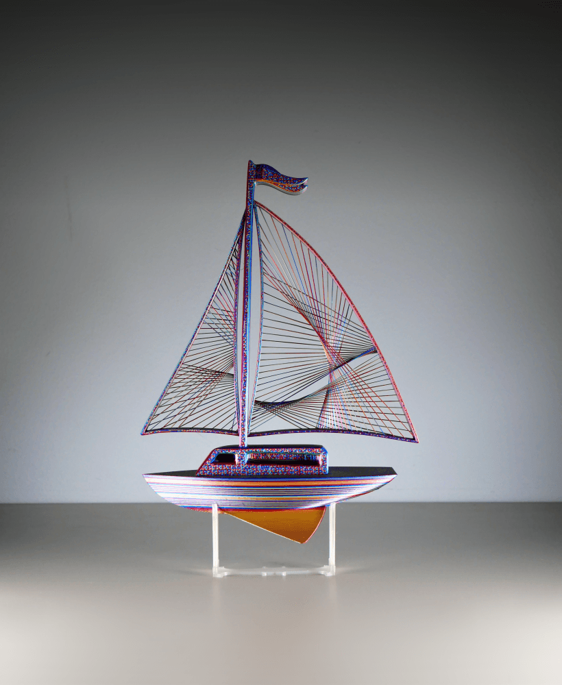 String Sailboat 3d model