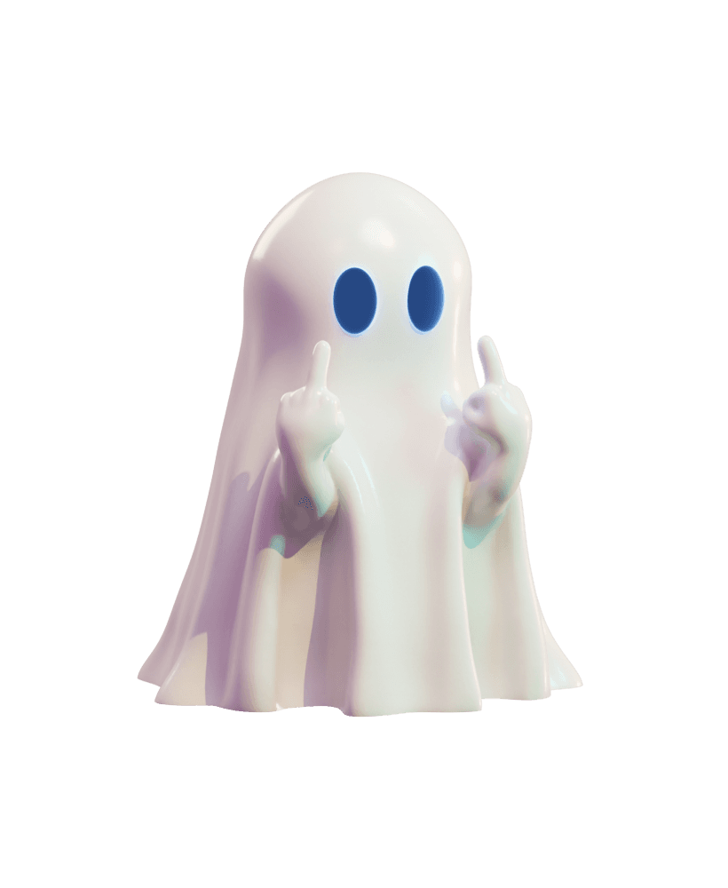 Middle Finger Ghost 3d model