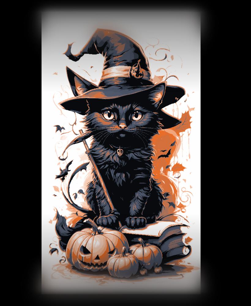 Artwork for the Season - Halloween Cat dressed in costume 3d model