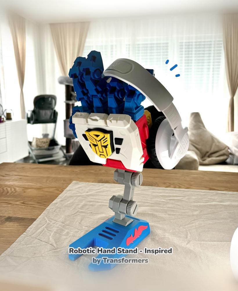 Robotic Hand Stand for Gaming Controller / Headset - Inspired by "Transformers" 3d model