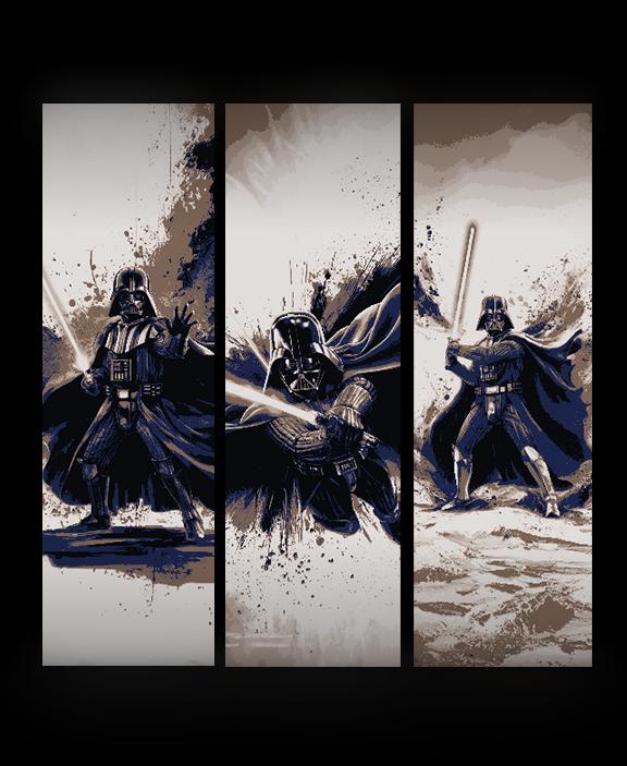 Fan Art Set of Bookmarks - Sketches of Star Wars Villain Darth Vader 3d model