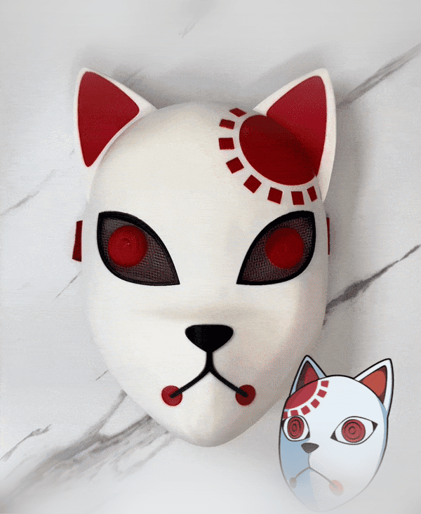 Demon Slayer Mask - Tanjiro Cosplay 3d model