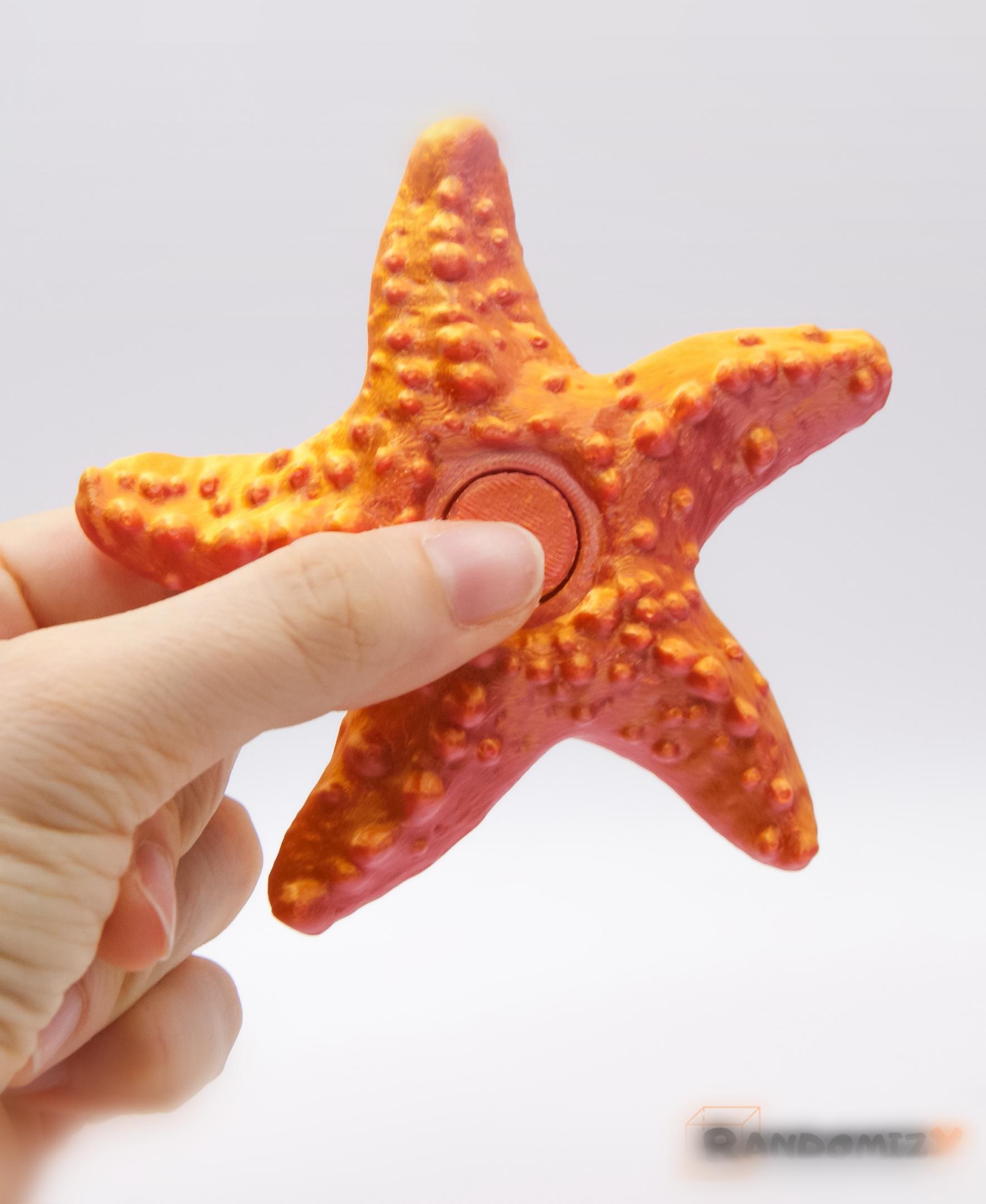 Starfish Fidget Spinner (Wide Twisted) 3d model