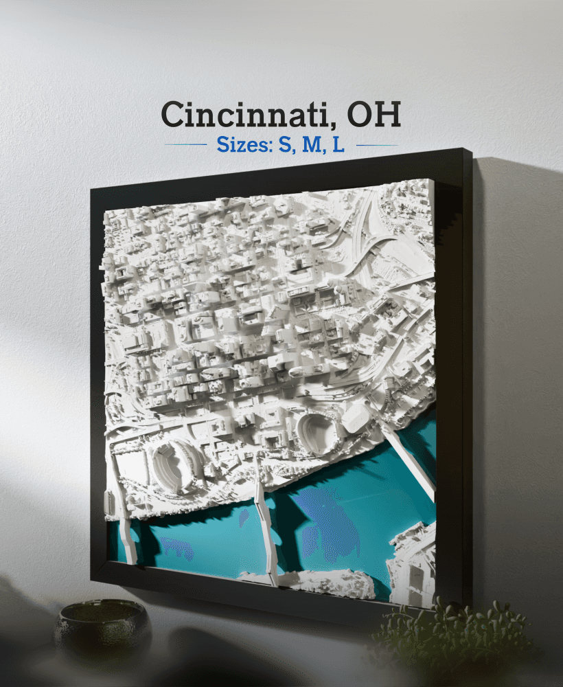 Cincinnati, OH - Large, Medium and Small 3d model