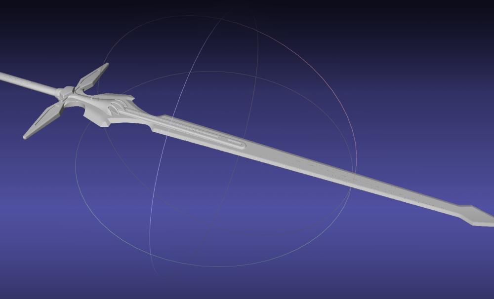 Sword Art Online Dark Repulser Sword Assembly 3d model