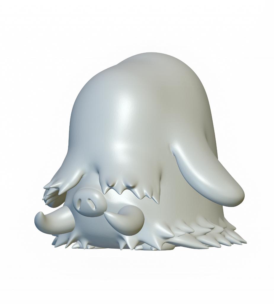 Pokemon Piloswine #221 - Optimized for 3D Printing 3d model