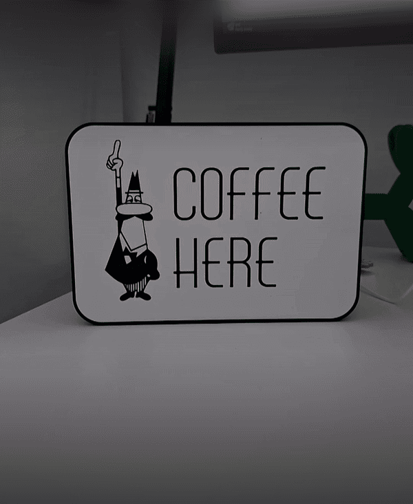 Coffee Lightbox Sign 3d model