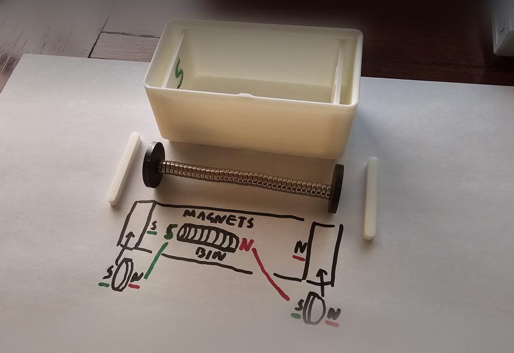 Gridfinity magnets bin 1x2x5.3mf 3d model