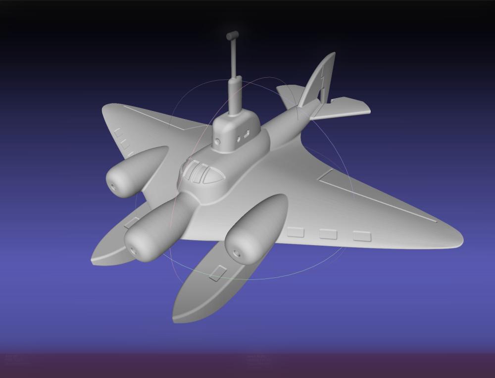 LPL Flying Submarine Model 3d model