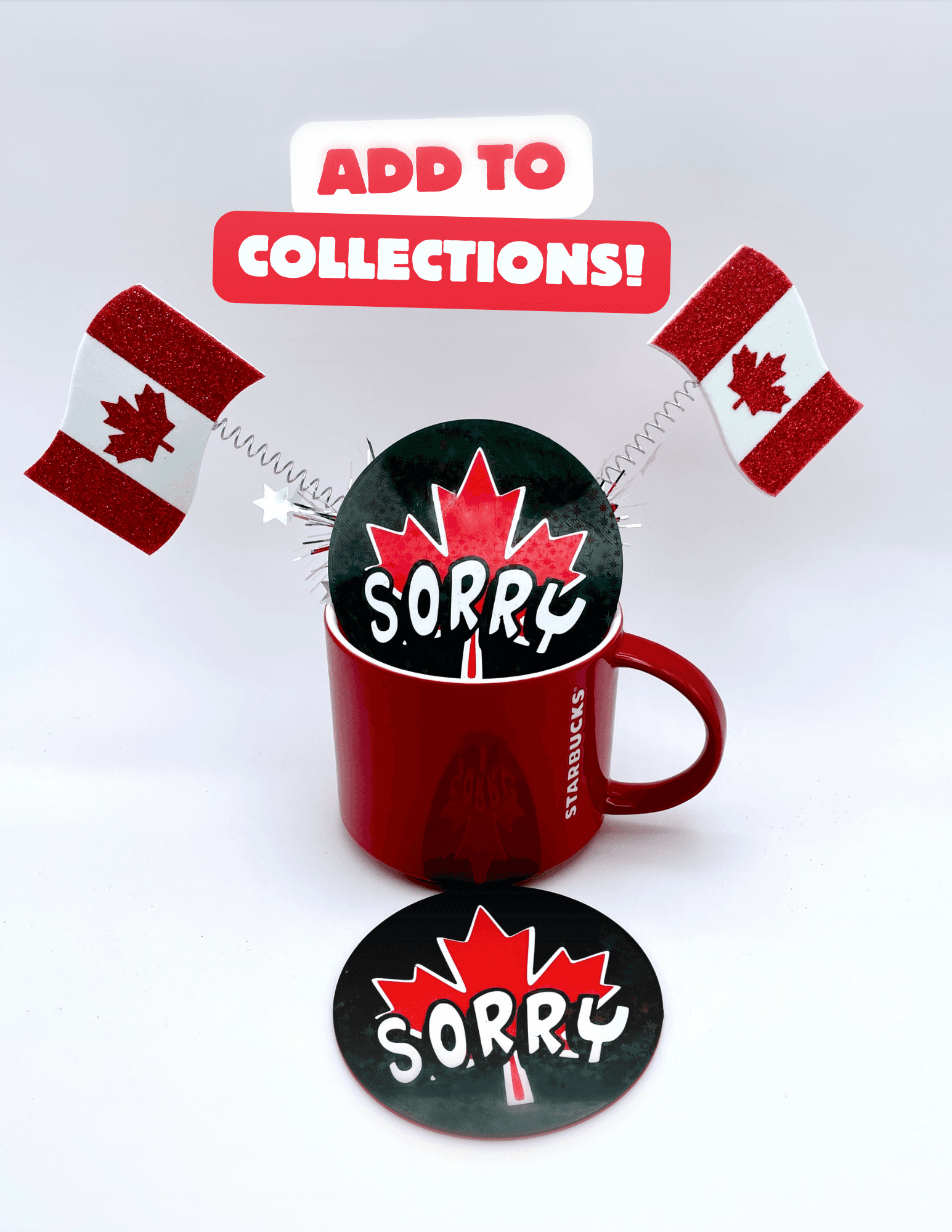 Canadian SORRY! Coaster 3MF 3d model