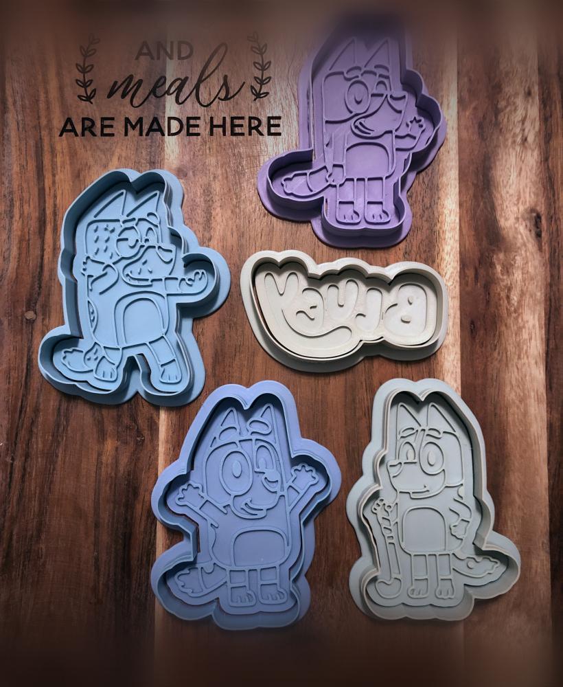 Bluey Cookie Cutters and Stamps #throwback 3d model