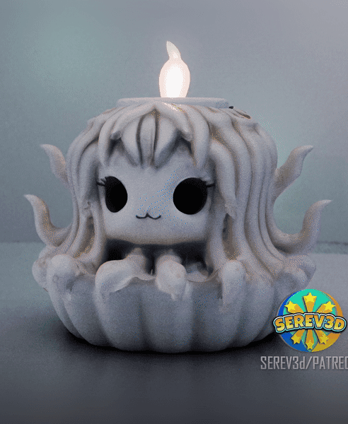 Cute Medusa-Candle Holder-SEREV3d.stl 3d model