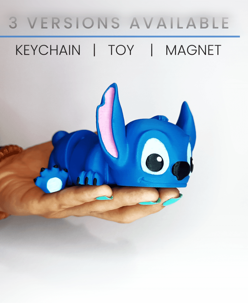 Flexi Stitch Toys, Keychain, Magnet  3d model