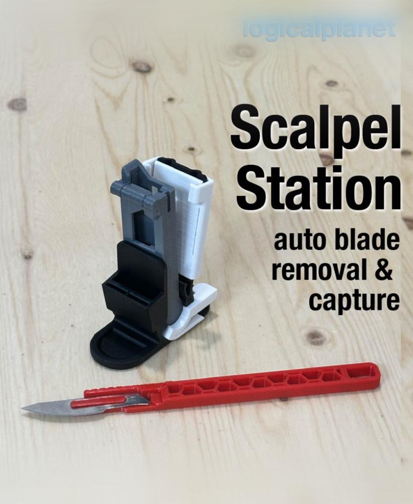 Scalpel Station Widget - with Auto Blade Removal and Capture 3d model