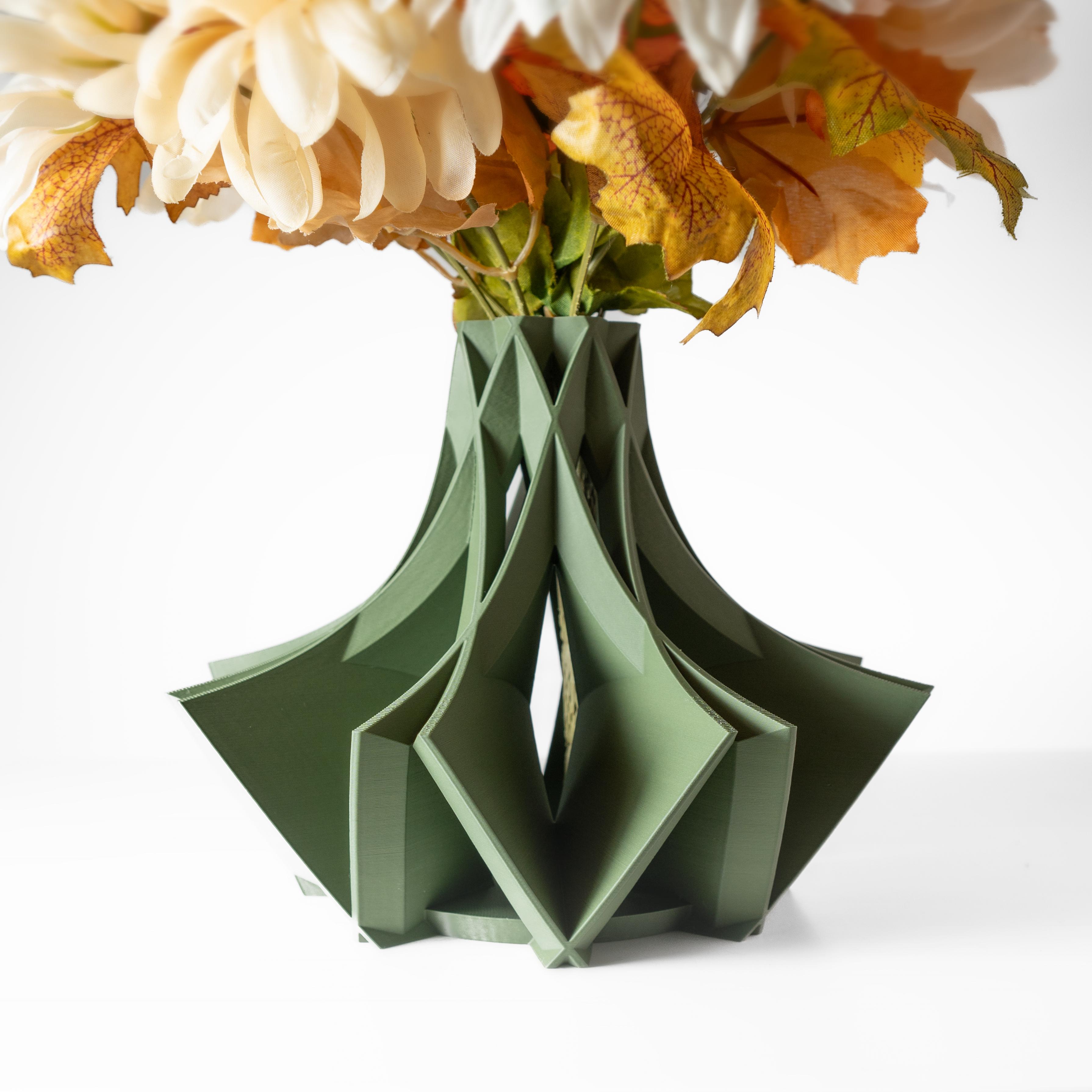 The Ramo Vase, Modern and Unique Home Decor for Dried and Preserved Flower Arrangement  | STL File 3d model