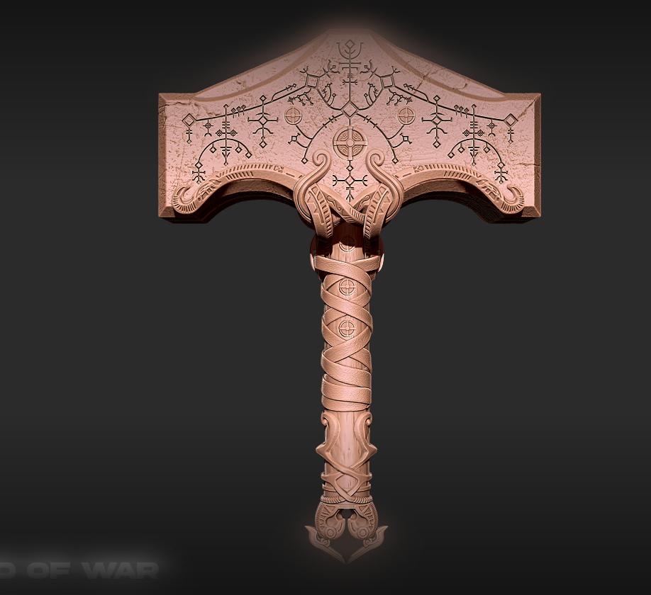 Mjolnir God of War 3D print model 3d model