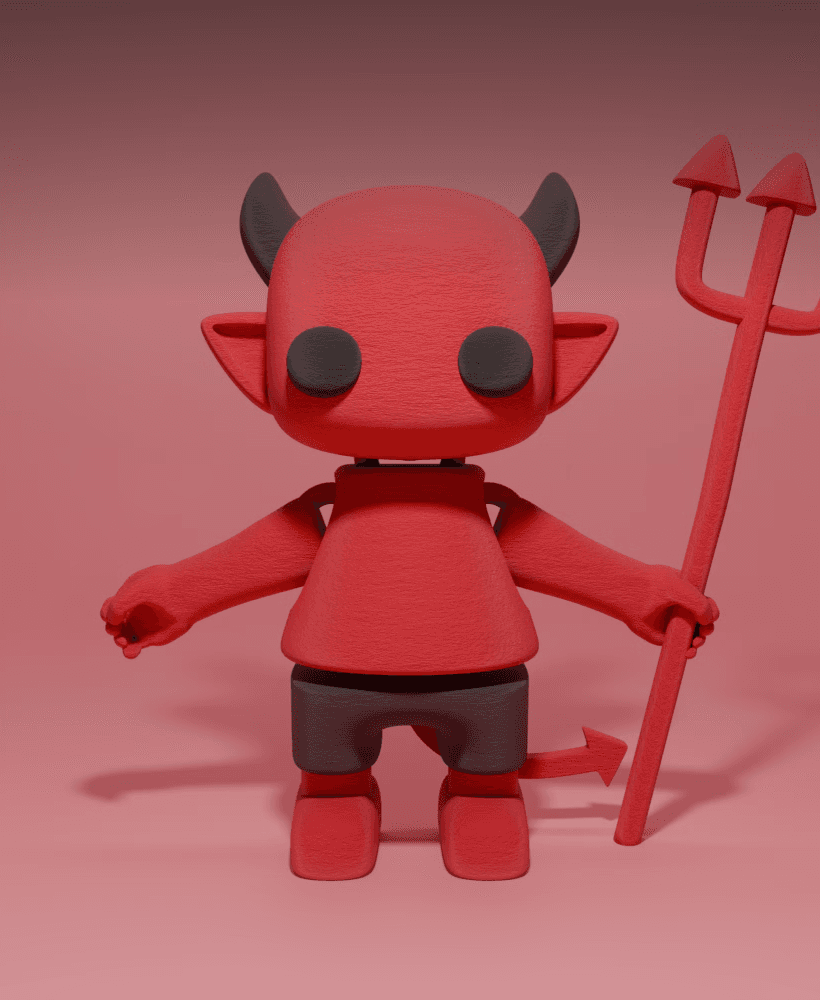 3D Printable Articulated Demon STL Files 3d model