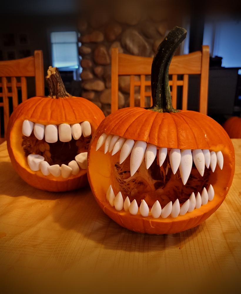 Pumpkin Cosplay Teeth 3d model