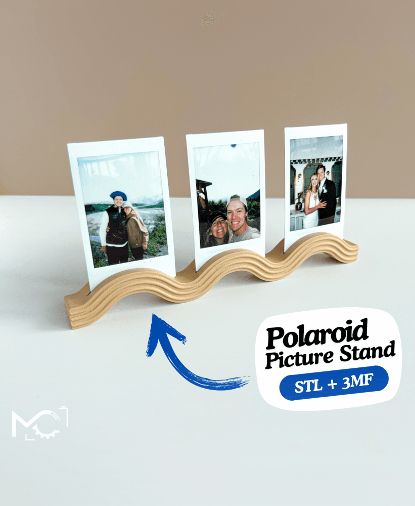 WavyPolaroidStand 3d model