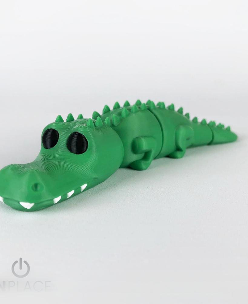 Cute Crocodile Articulated (dark eyes version) 3d model