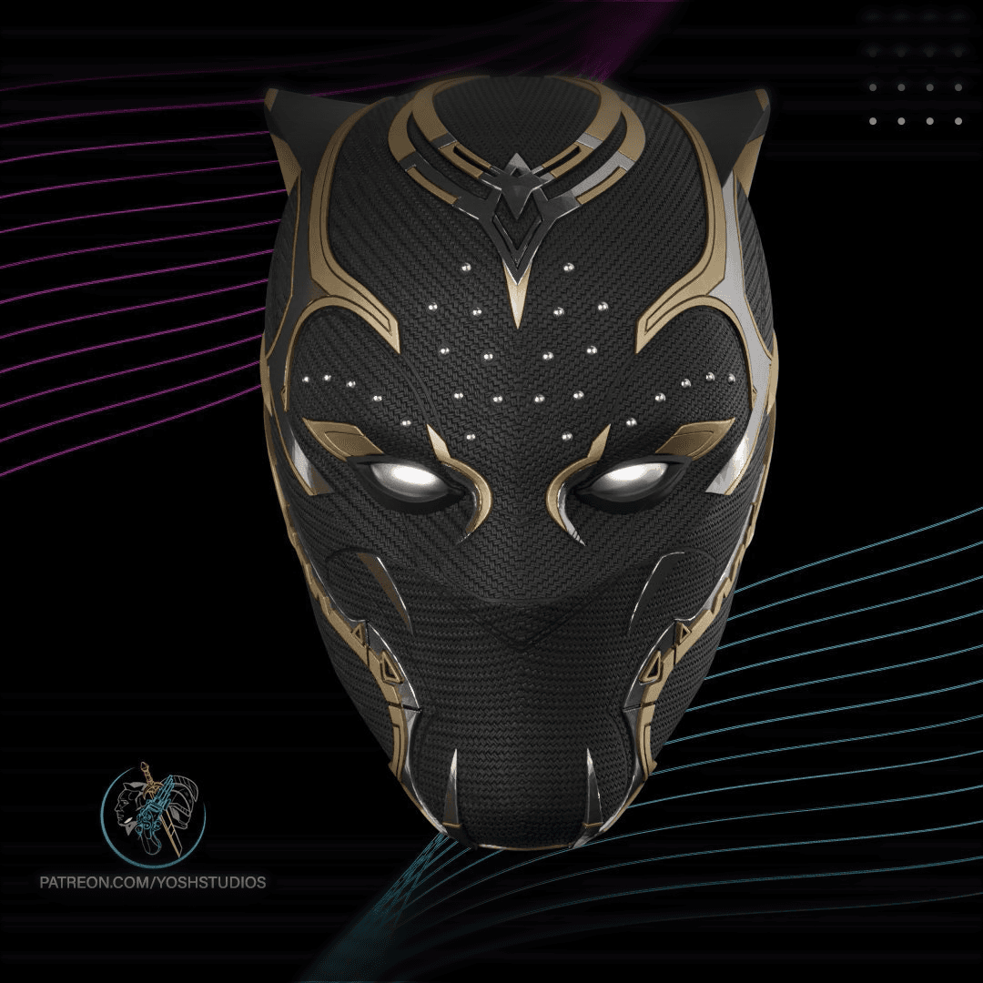 Shuri Black Panther Mask 3d Print File STL Wakanda Forever 3d model