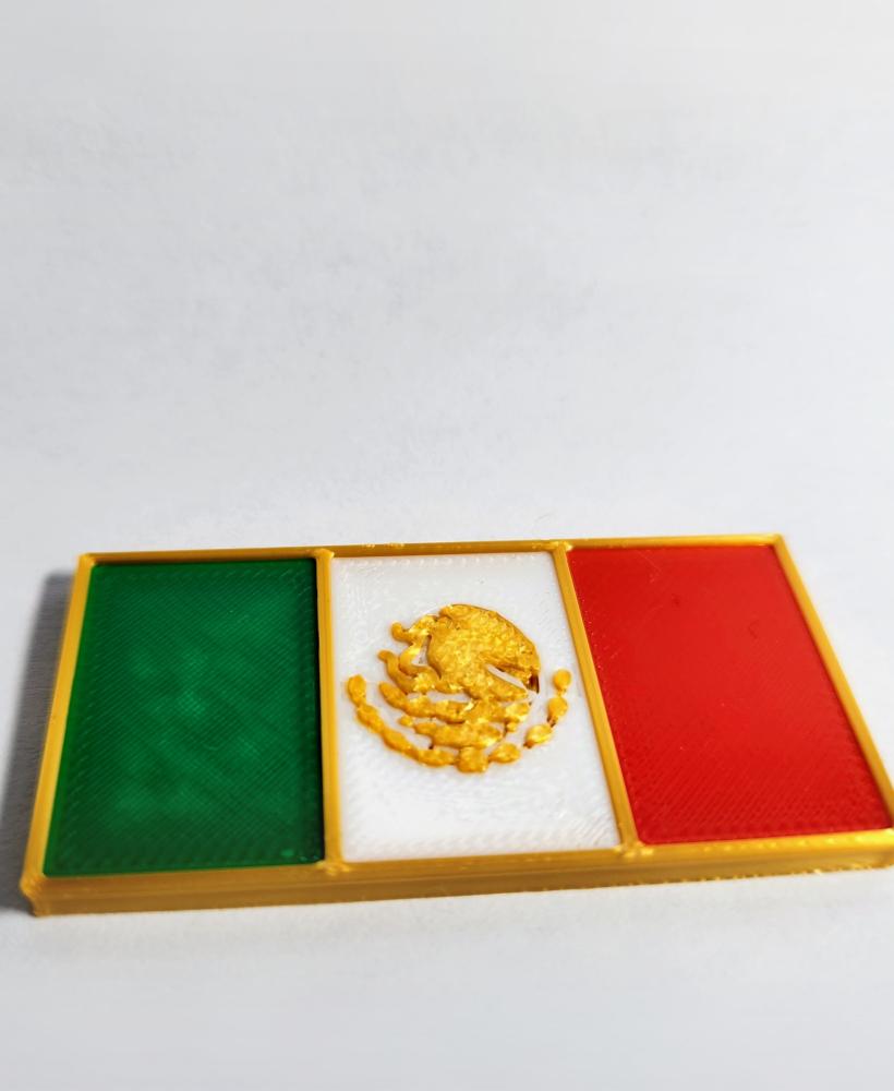 Bandera mexicana imán - Mexican Flag Magnet 3d model