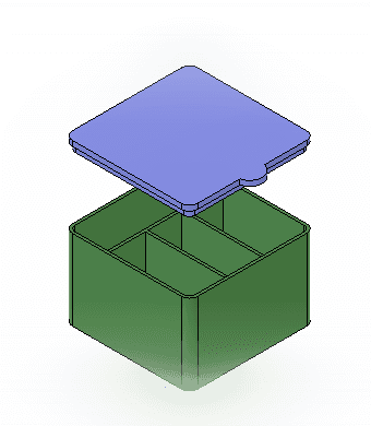 Box top 75x75x45 3d model