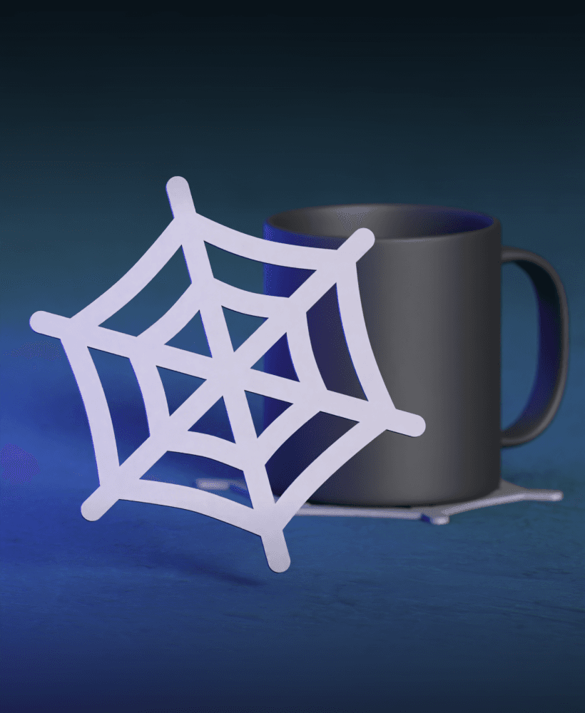 Minimal Arachnid Web Coaster 3d model