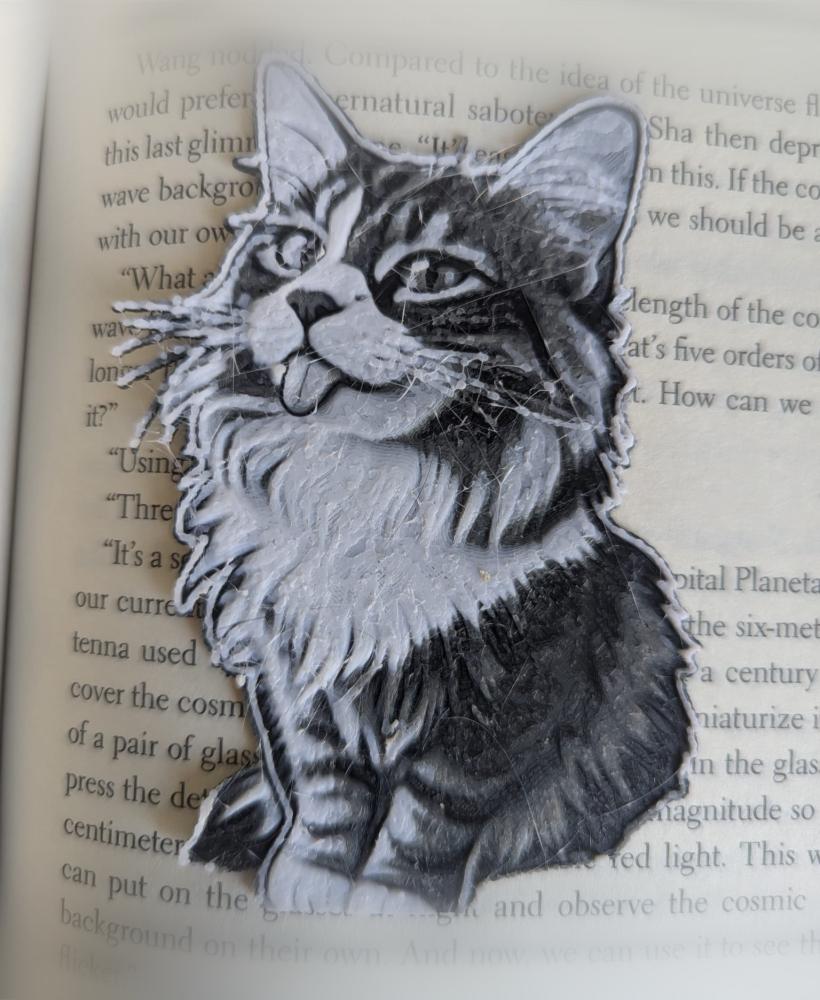 Floofy Cat Bookmark 3d model